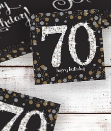 Gold Sparkle 70th Birthday Party Supplies | Balloon | Decoration | Pack